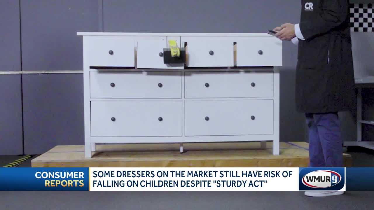 New safety standards reduce dresser tip-over risks, but older models still pose danger