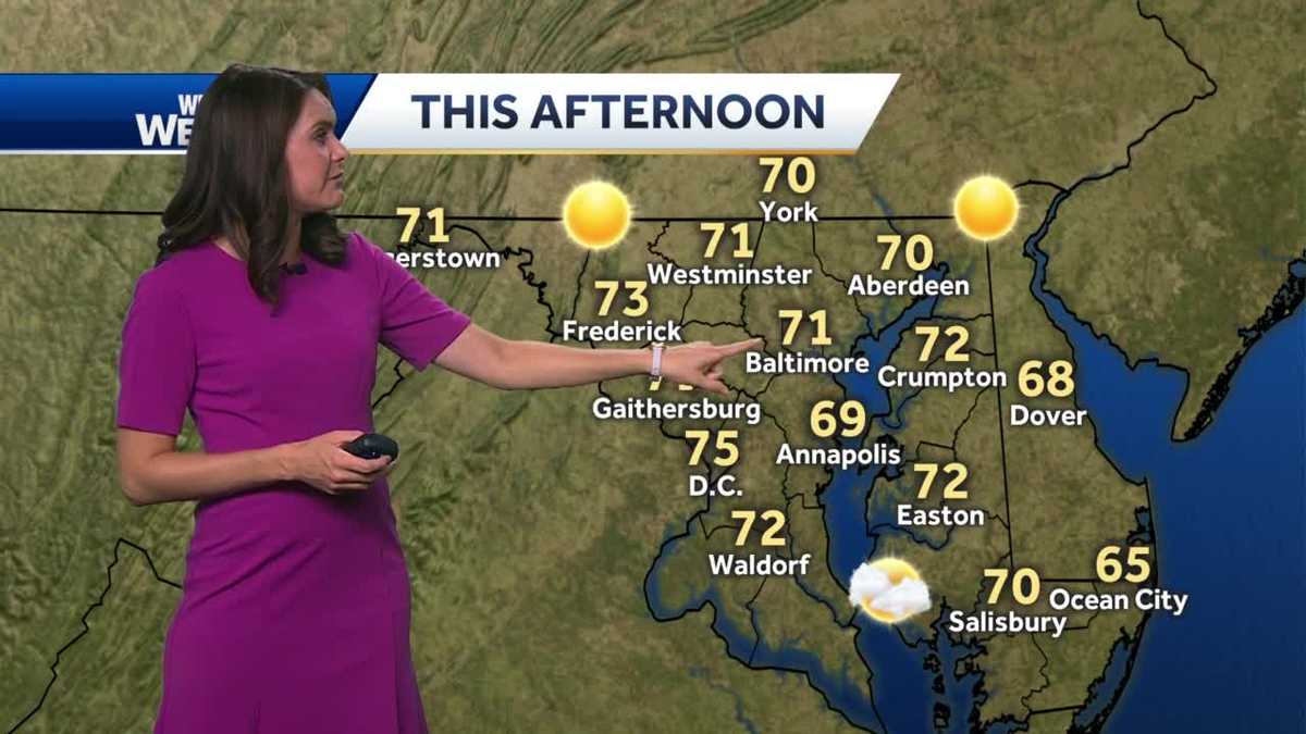 Calm, partly cloudy Friday with warm temperatures in the 70s