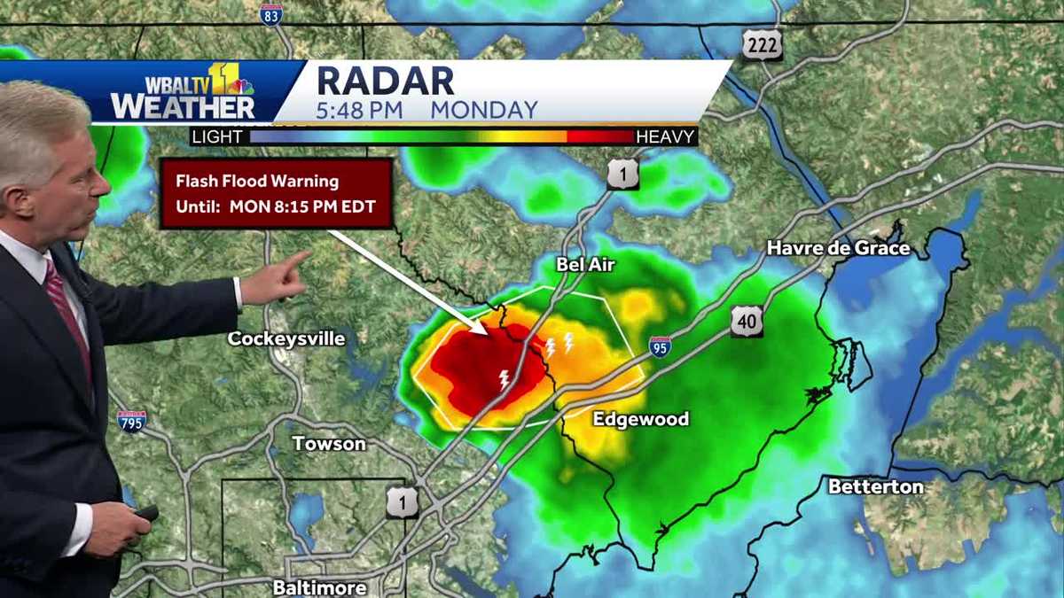Severe storms across parts of region Monday night