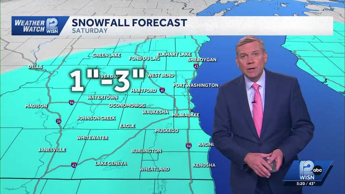 Rain tonight, snow on Saturday in SE Wisconsin