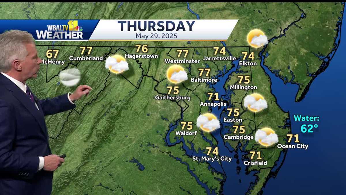 Rain exits region, sunshine moves in on Thursday