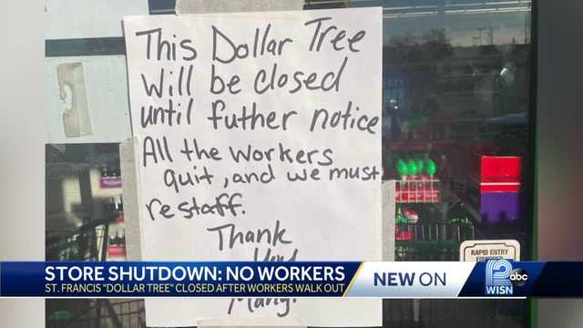 'All the workers quit' sign on closed Dollar Tree store says - Vimarsana News
