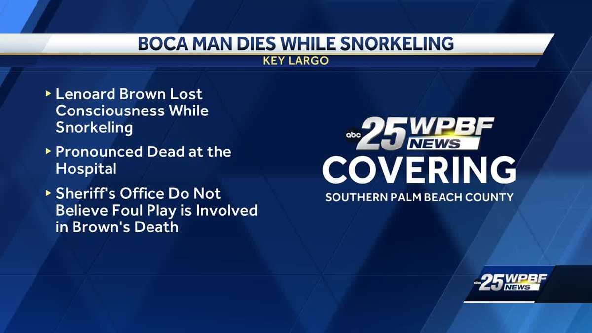 Boca Raton man dies while snorkeling in Key Largo