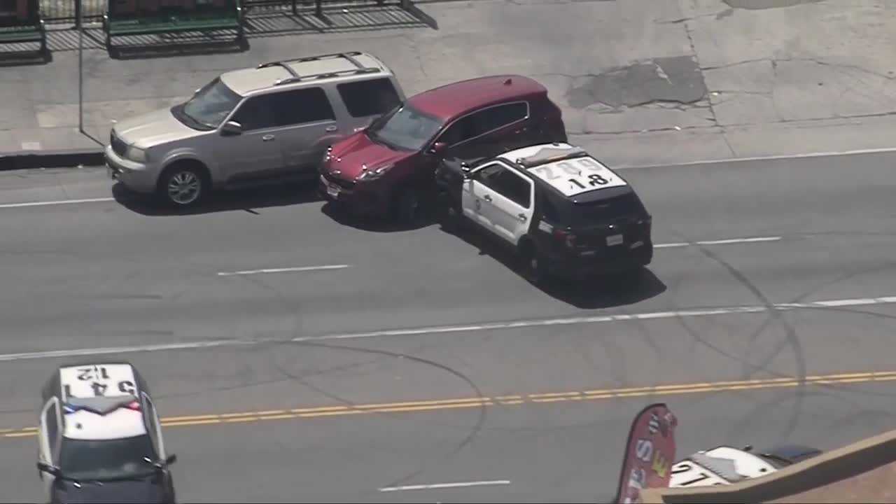 Wild Los Angeles Police Chase Ends With Spinout, Crash