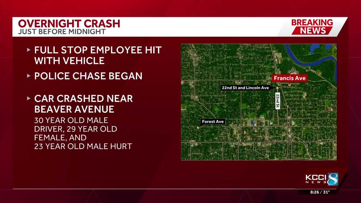 Des Moines police investigating related crashes that left 4 people hospitalized