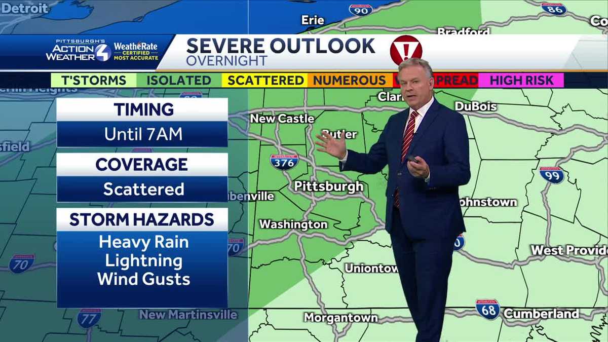 Severe weather expected to dump heavy rain in Pittsburgh area