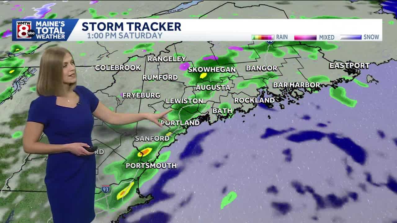 Cooler with spotty showers Saturday