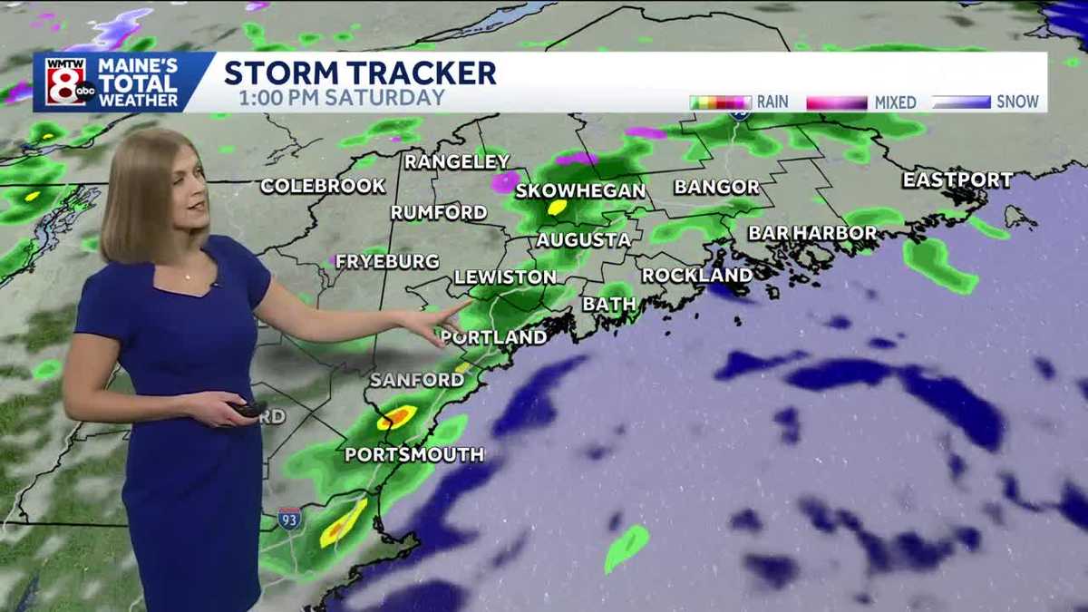 Cooler with spotty showers Saturday