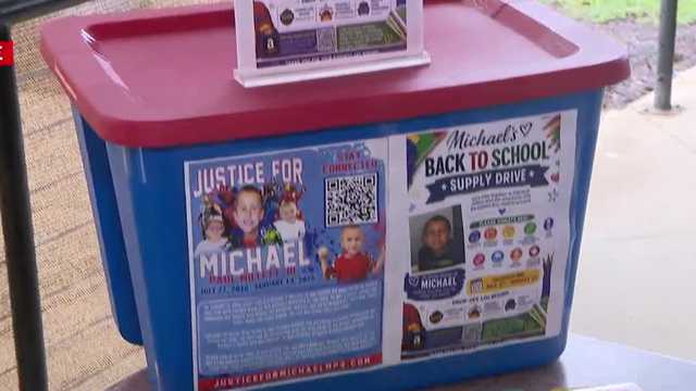 Family hosts school supply drive in honor of Michael Millett, 8, who died in 2025