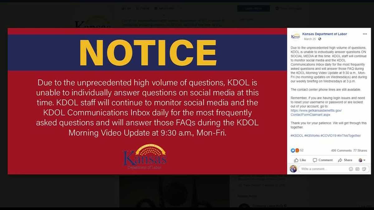 KS Dept. of Labor overwhelmed by calls from people filing for unemployment
