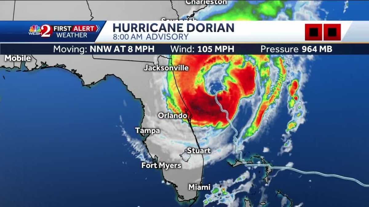 Tracking Wind Speeds As Dorian Moves Along Central Florida Coast