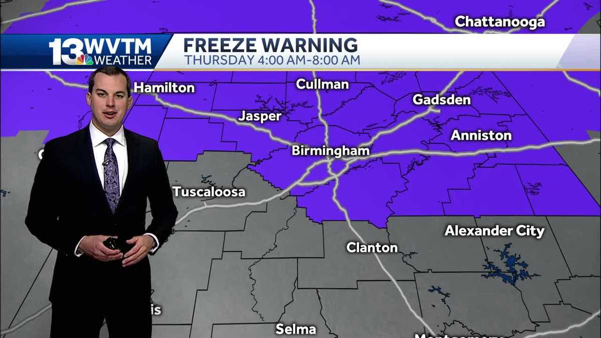 Light freeze expected tonight