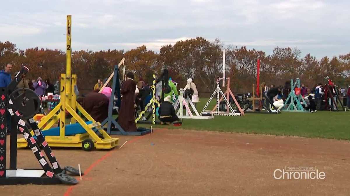 Windham High School's annual event challenges physics students to build trebuchets