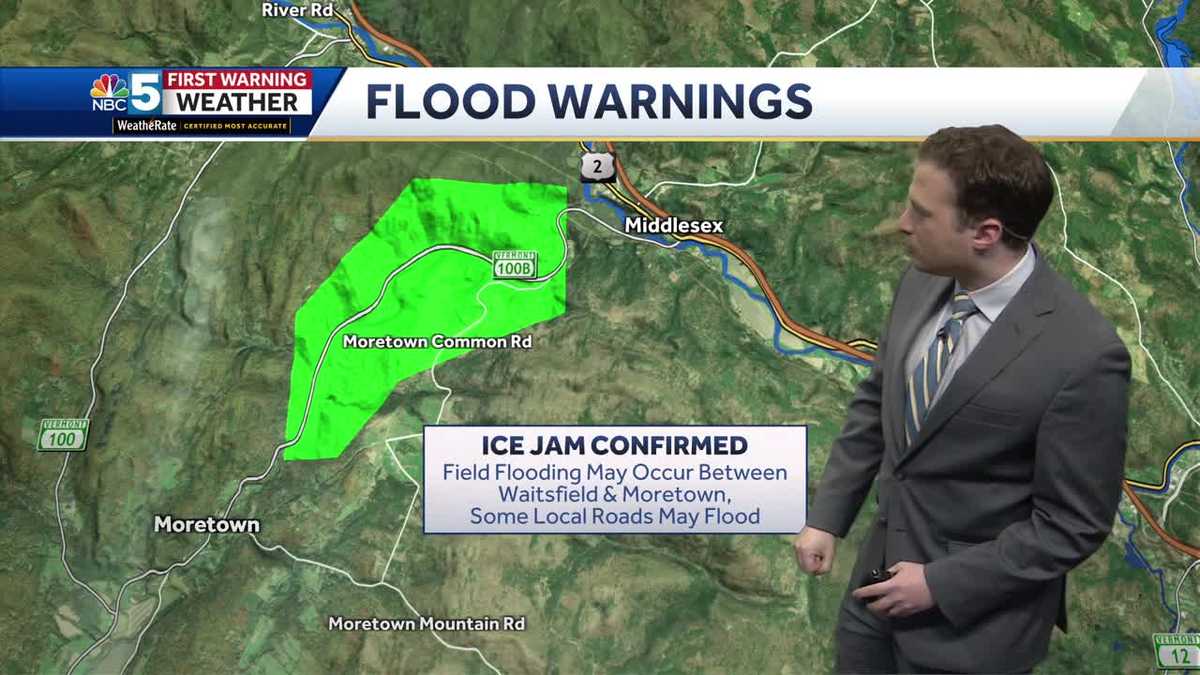 National Weather Service issues flood warning for Mad River at Moretown