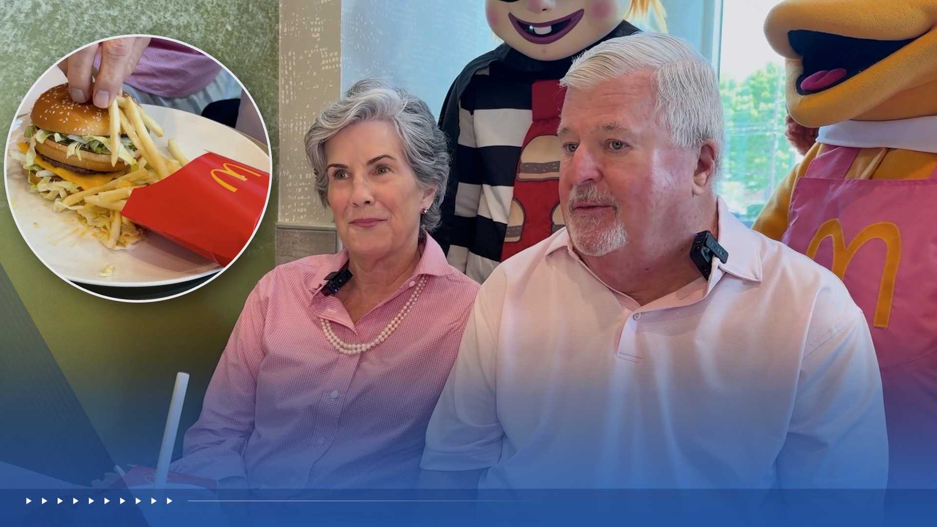 A golden anniversary beneath McDonald's iconic golden arches? One couple is 'lovin' it'
