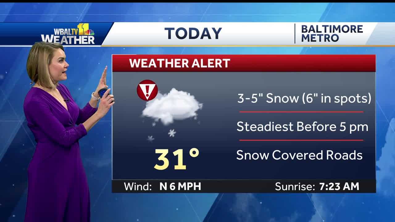 Maryland Weather: Winter Storm Warning As Snow Starts Falling