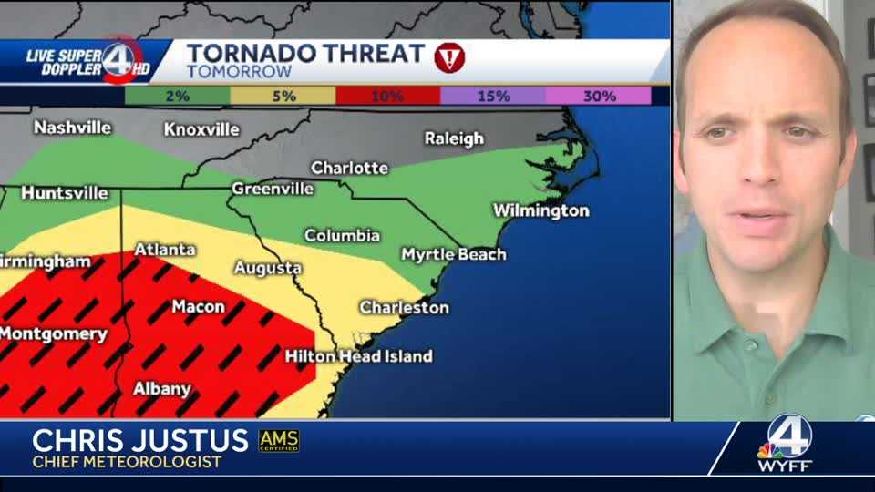 Severe storms possible Thursday