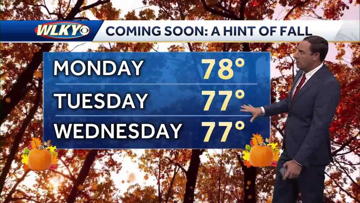 Fall-like temperatures the next several days