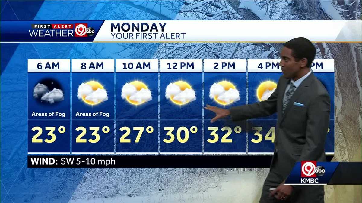Slick spots possible Monday morning, sun returns in the afternoon