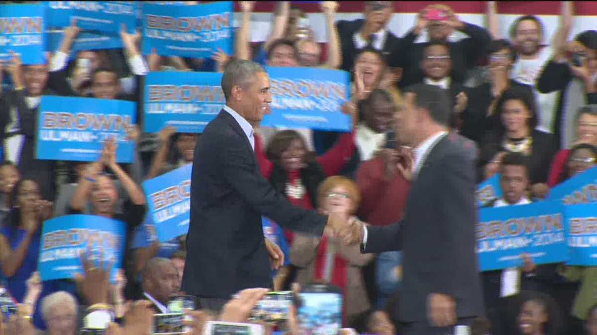 Rally attendees leave during president's speech