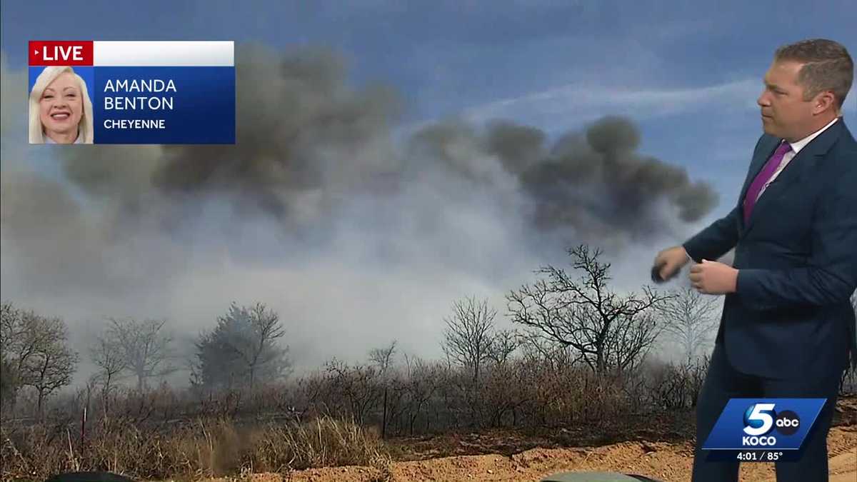 Grass fire causes heavy smoke, large firefighter response near Cheyenne