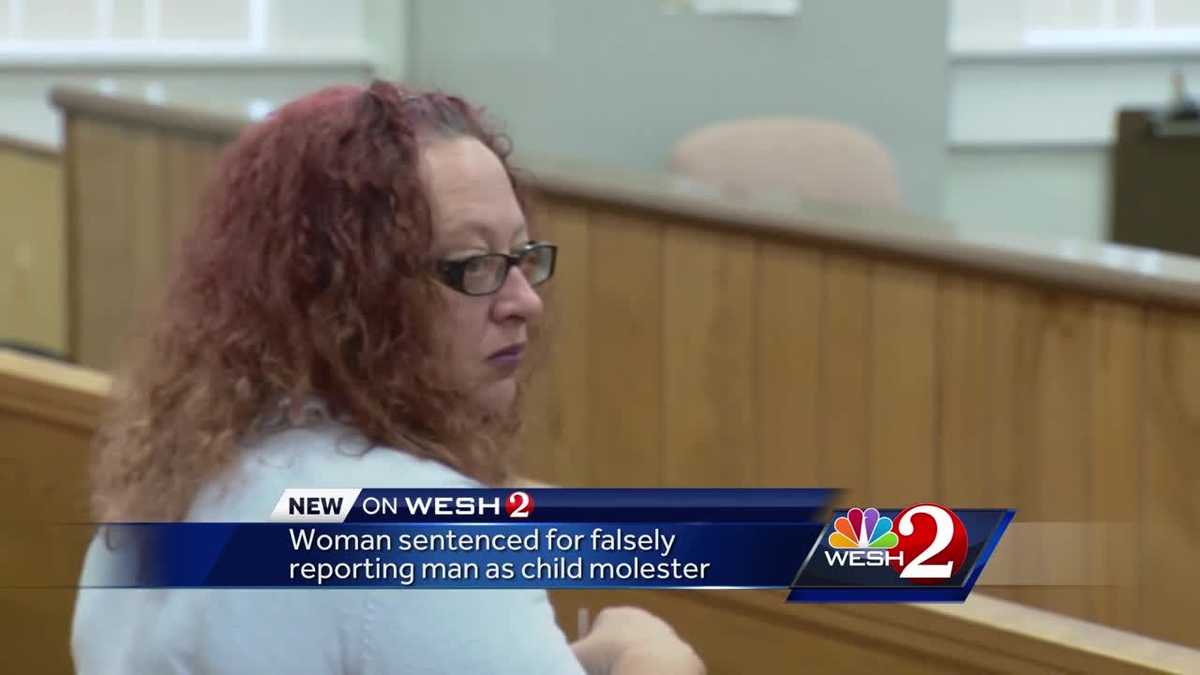 Woman sentenced for falsely reporting man as child molester