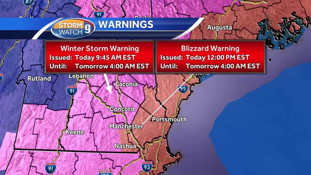 Watch Blizzard warning area expanded