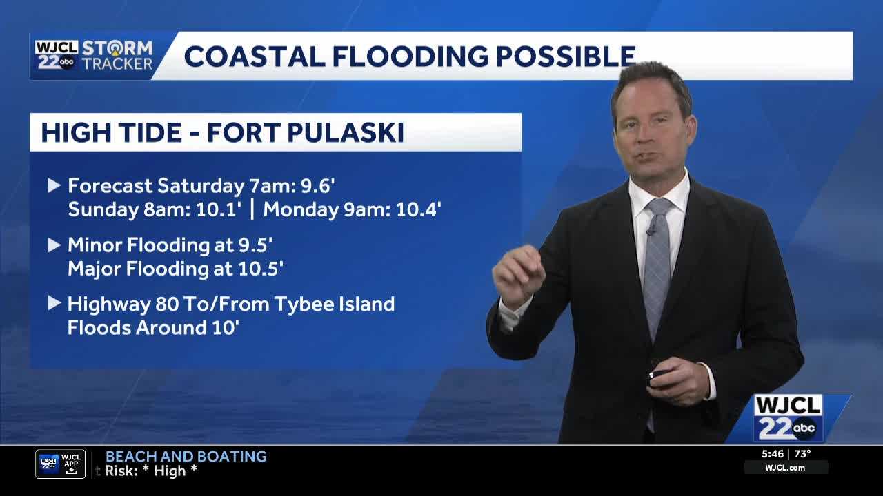 Gusty winds & coastal flooding may impact Coastal Georgia, Lowcountry this weekend