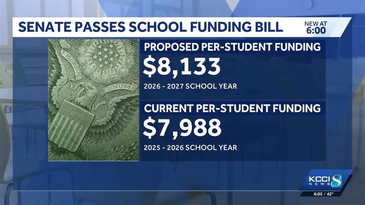 Iowa Senate passes bill increasing per-student funding for public schools by 1.75%