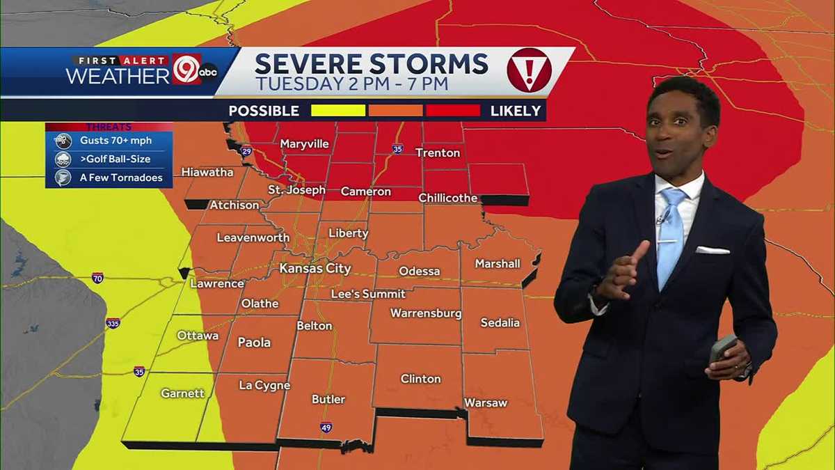 Kansas City: Severe storms are expected this afternoon