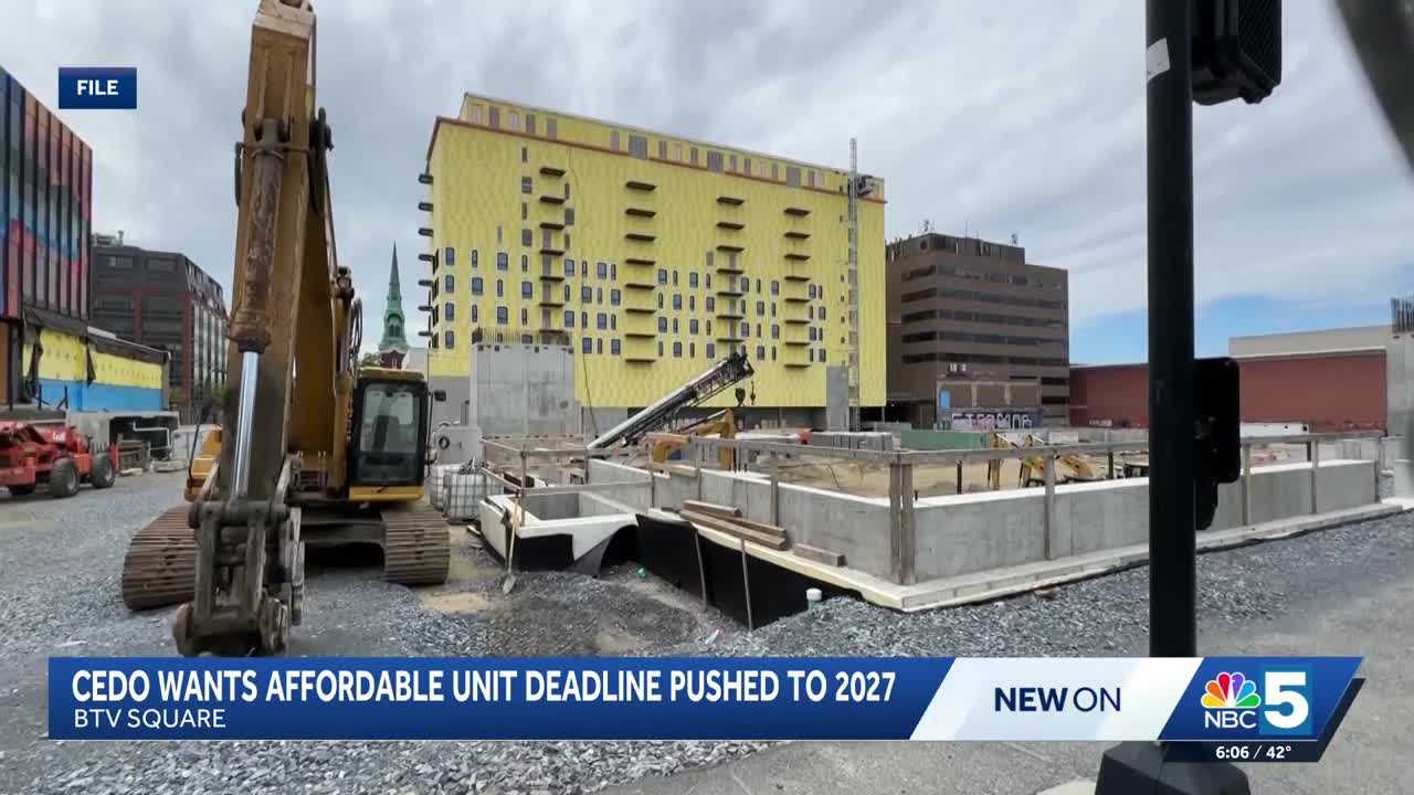 mynbc5.com - Yamuna Turco - Burlington office, developers seek construction extension for City Place affordable apartments