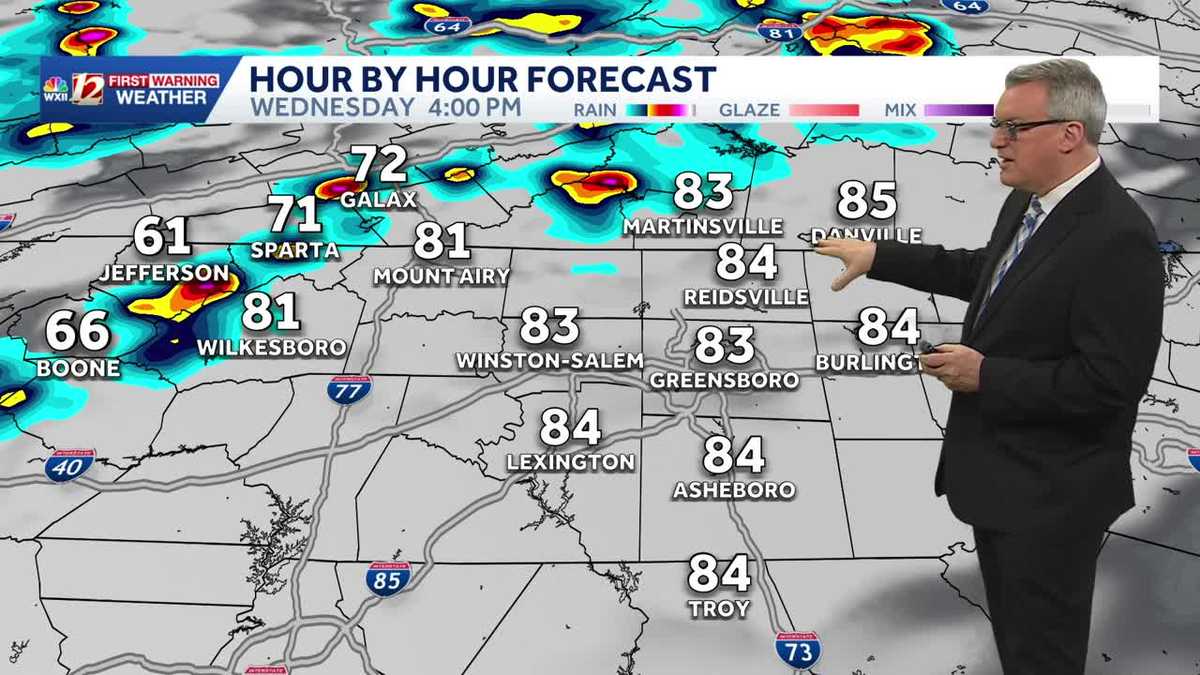 Late day Triad storms return in the rising North Carolina heat
