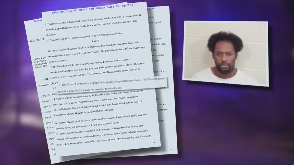 Man shot by Omaha police officer in 2013 files lawsuit