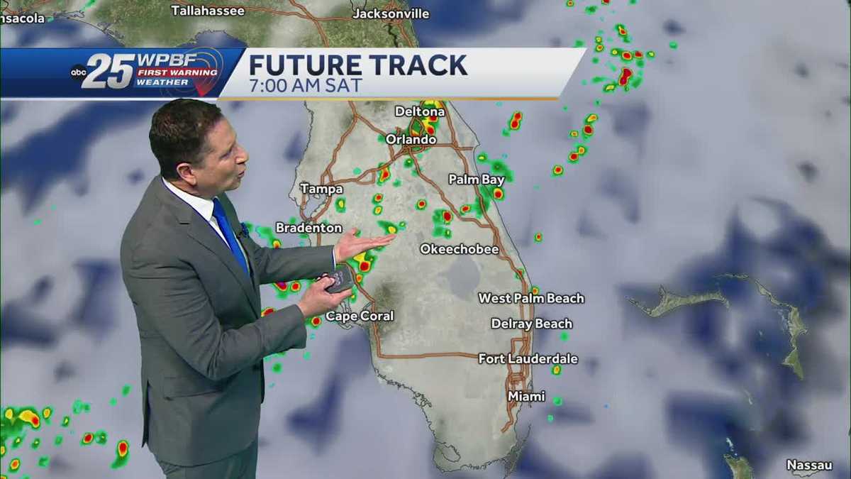 Scattered rain and a hot weekend across South Florida