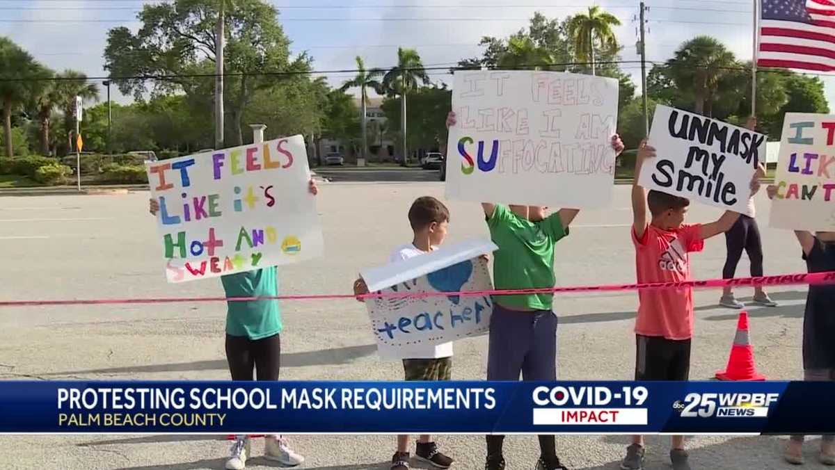 Hundreds of Palm Beach County parents protest demanding removal of mask ...