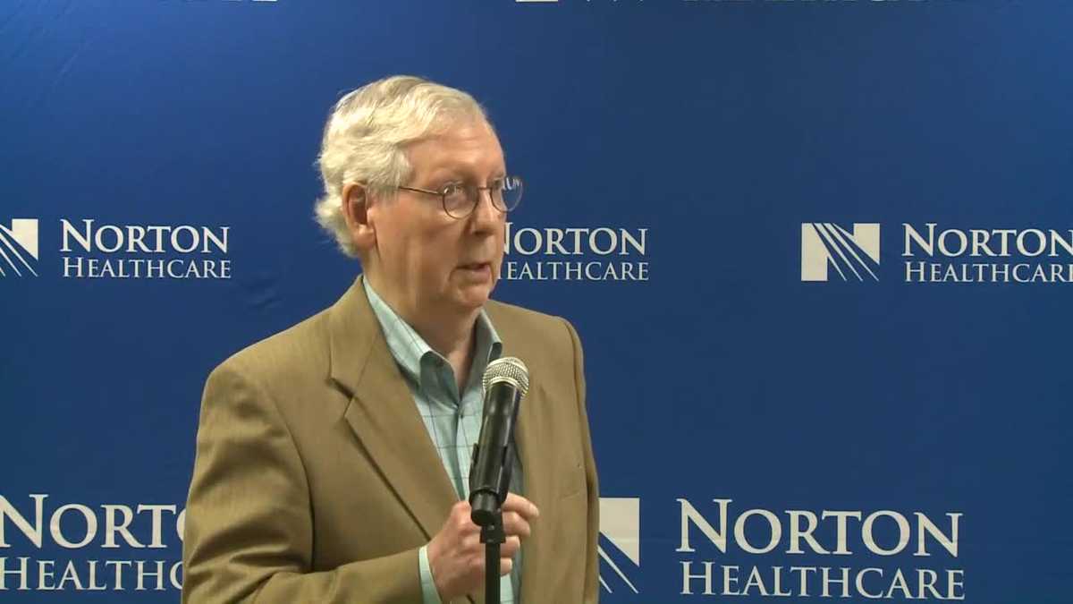 Mcconnell Visits Louisville Warns Corporate America To Stay Out Of Politics