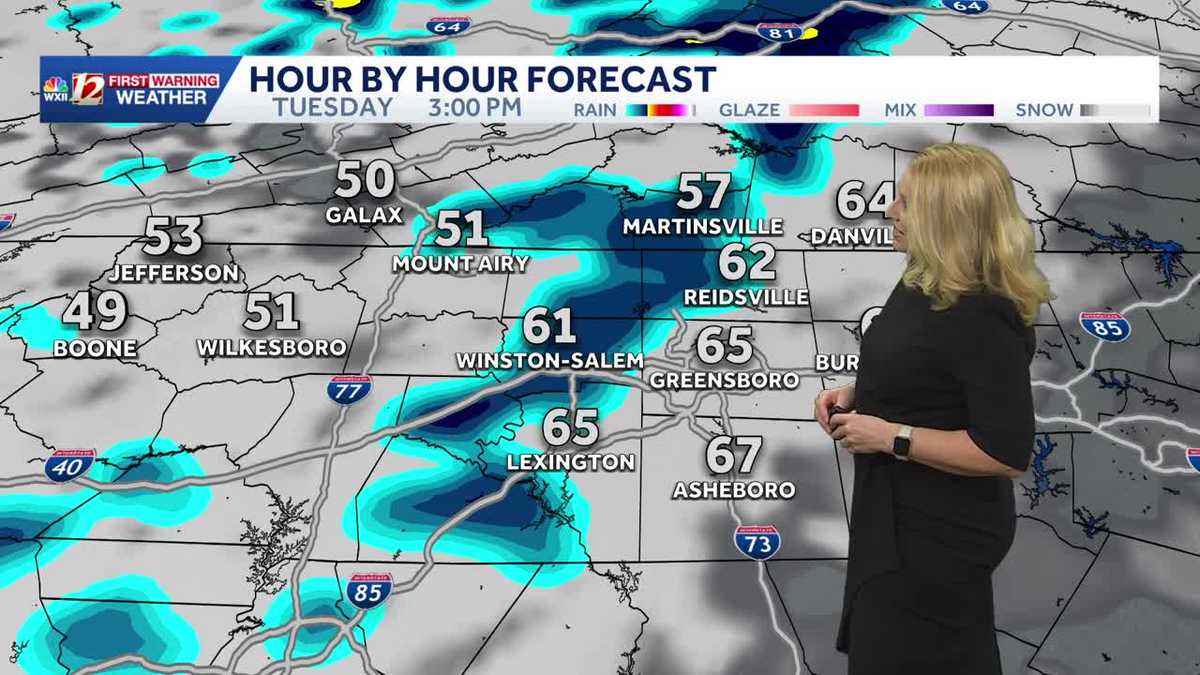 Much needed rainfall expected tonight in North Carolina | Snowy holiday travel to the North