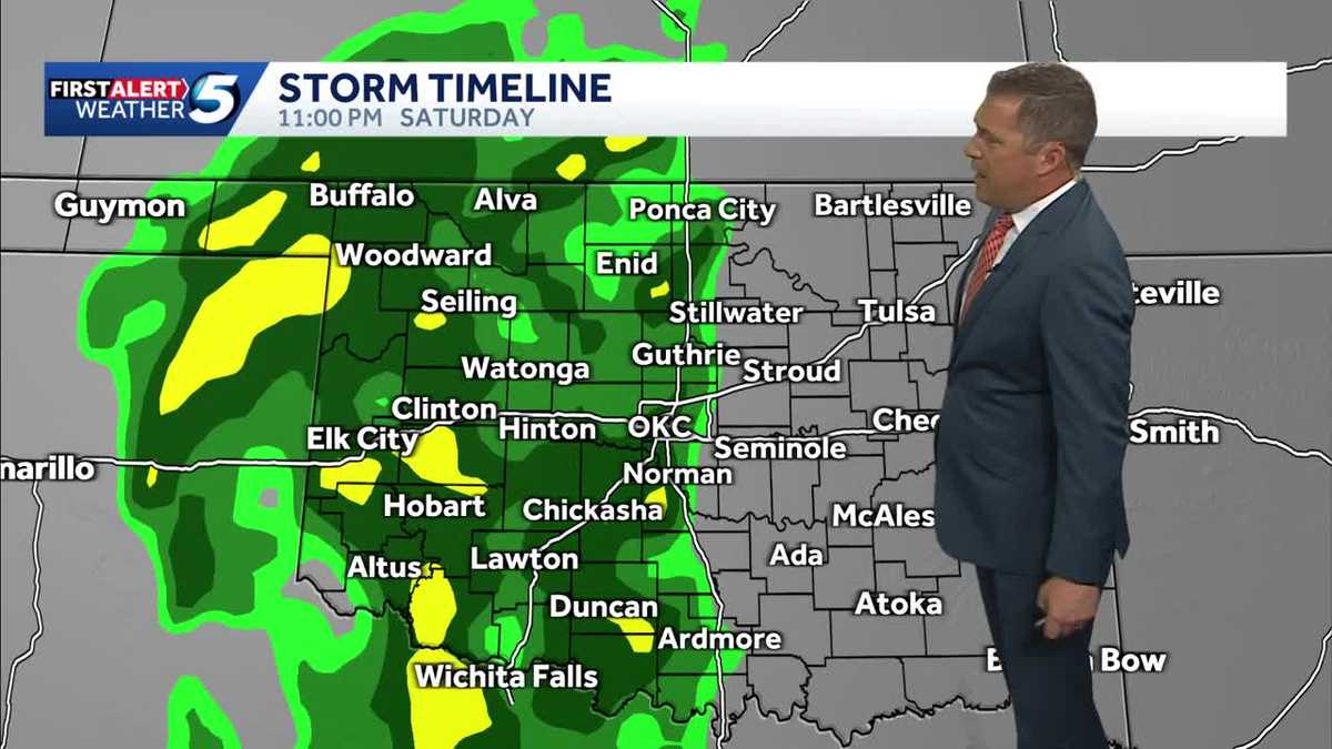 TIMELINE: Severe weather risks return to Oklahoma this weekend