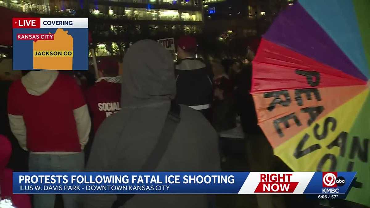 Downtown Kansas City joins nationwide protests after ICE agent kills woman