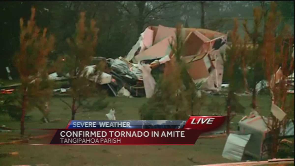 Tornado rips through Amite, debris scattered across area