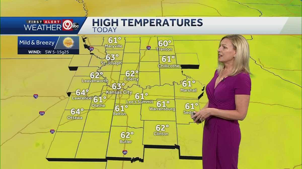 Mostly sunny with highs in low 60s Saturday