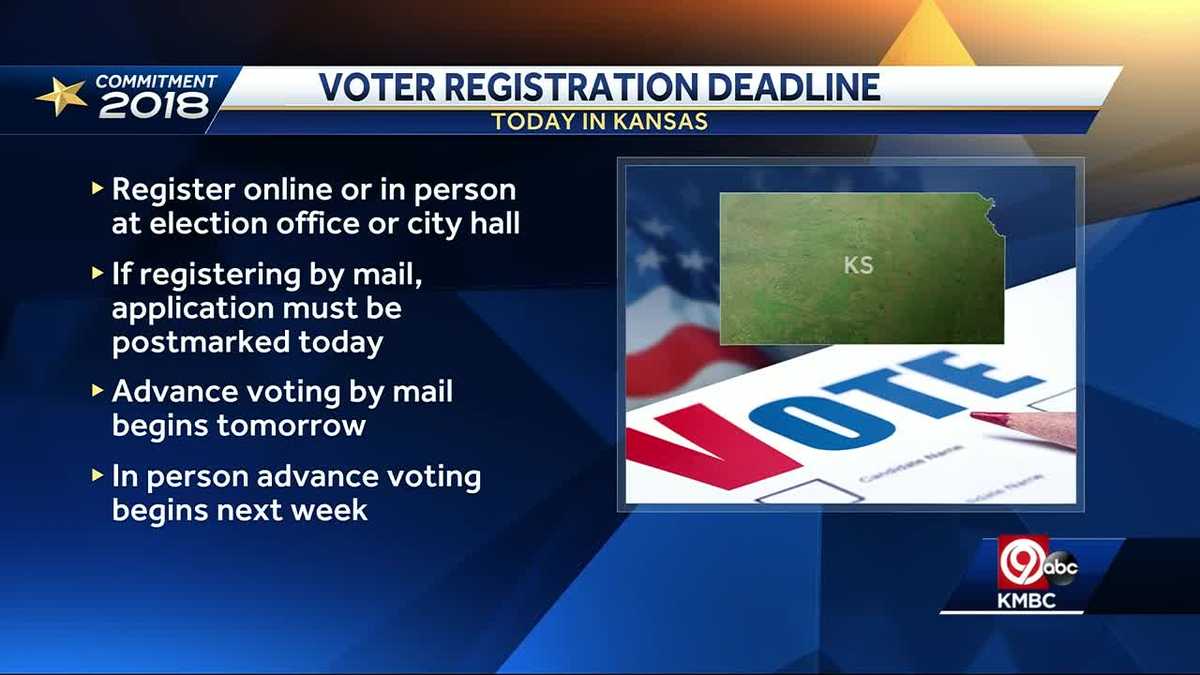 Deadline to register to vote in Kansas is Tuesday