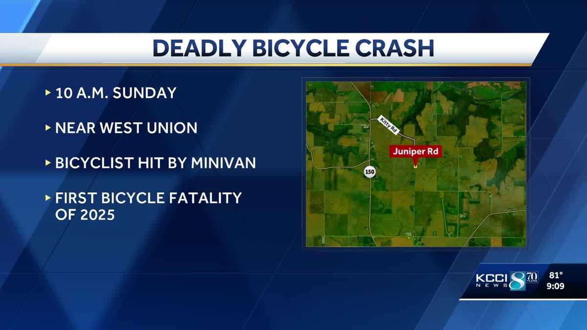 76-year-old bicyclist killed after being hit by van in northeast Iowa