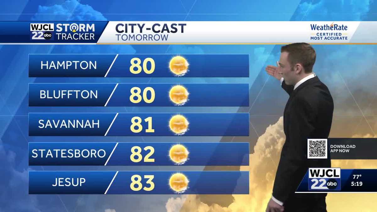 Pleasant weather returns on Tuesday for SE GA and the Lowcountry