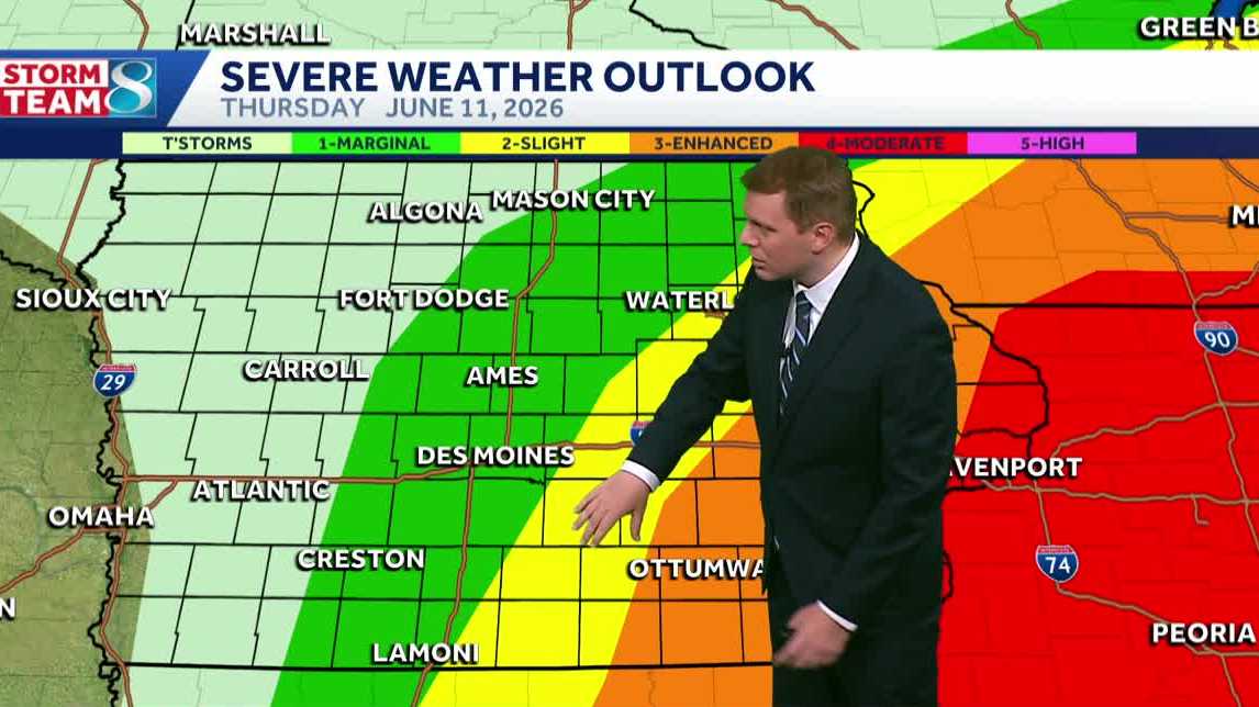 Iowa weather: Stormy Thursday with tornado watch still in effect