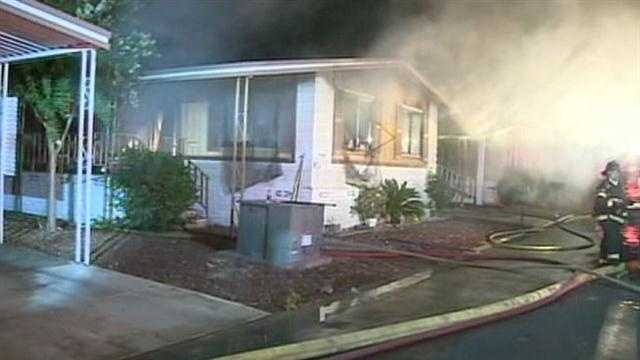 Police: Man sets his mobile home on fire, flees in electric scooter