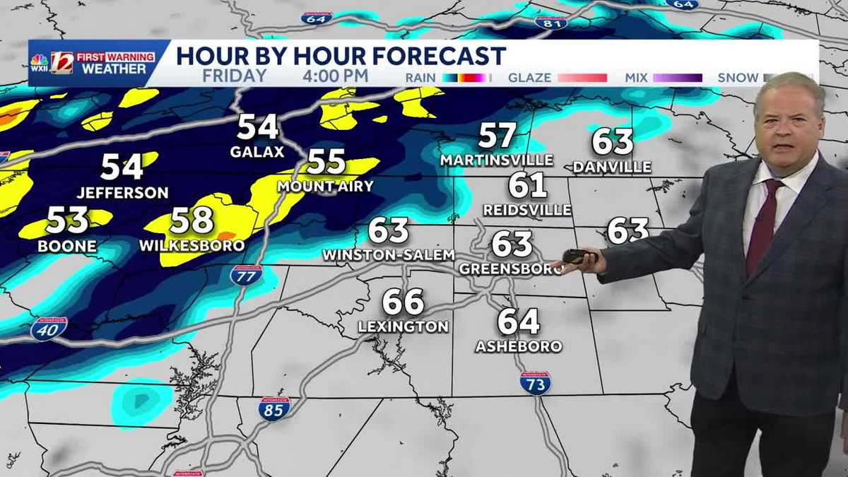 Warm Front and Cold Front will bring Rain Chances for Friday afternoon thru Saturday Night