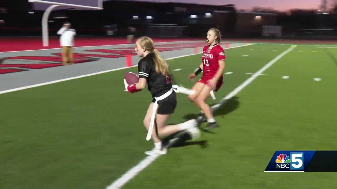 Saranac High School Girls' Flag Football Takes 53-19 Win Over Beekmantown.