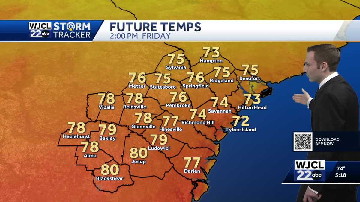 More sunshine and fall like temperatures for Southeast Georgia and the Lowcountry on Friday