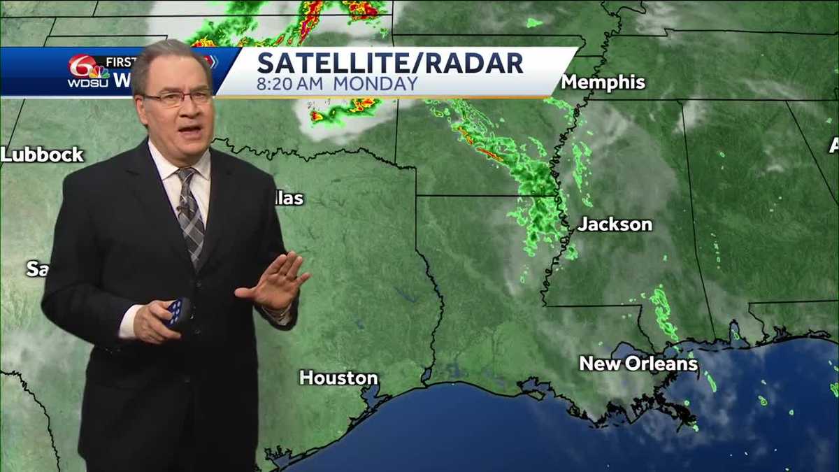 Afternoon storms, but a cold front approaching